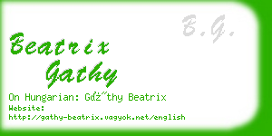 beatrix gathy business card